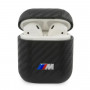 BMW BMA2WMPUCA PU Carbon M Collection kryt pre Apple AirPods 1/2, čierny