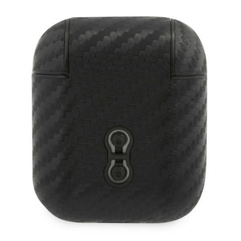 BMW BMA2WMPUCA PU Carbon M Collection kryt pre Apple AirPods 1/2, čierny