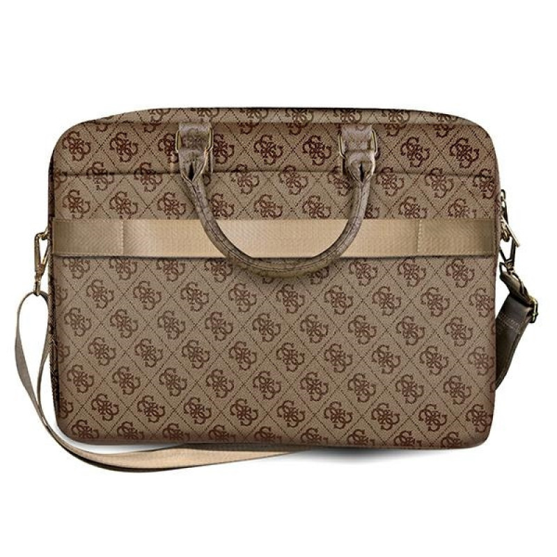 Guess GUCB15G4GFBR 4G Uptown taška na notebook, 15 inch, hnedá