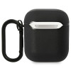 BMW BMA222RVSK Leather Color Lines kryt na Apple AirPods 1/2, čierny