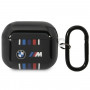 BMW BMA322SWTK Viacfarebné pruhy kryt pre Apple AirPods 3, čierny