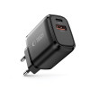 Tech-Protect NCA30 USB-A, USB-C nástenná nabíjačka PD 30W / QC3.0, čierna
