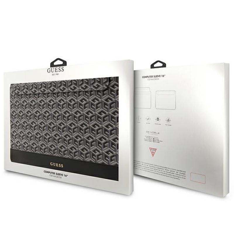 Guess GUCS16HGCFSEK GCube Stripes puzdro na notebook, 16 inch, čierne