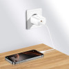 Tech-Protect NCA30 USB-A, USB-C nástenná nabíjačka PD 30W / QC3.0, biela