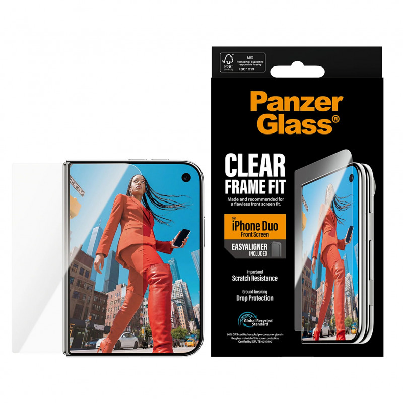 PanzerGlass Ochranná fólia na predný displej pre iPhone Duo s EasyAligner, transparentná