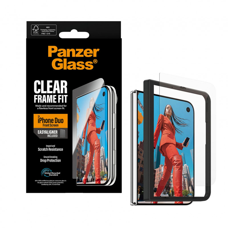 PanzerGlass Ochranná fólia na predný displej pre iPhone Duo s EasyAligner, transparentná