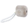 Guess 4G Pearl Strap puzdro na Apple AirPods Pro 3, ružové