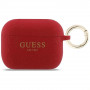 Guess Silikónové puzdro Glitter Ring pre Apple AirPods Pro 3, fuchsiová