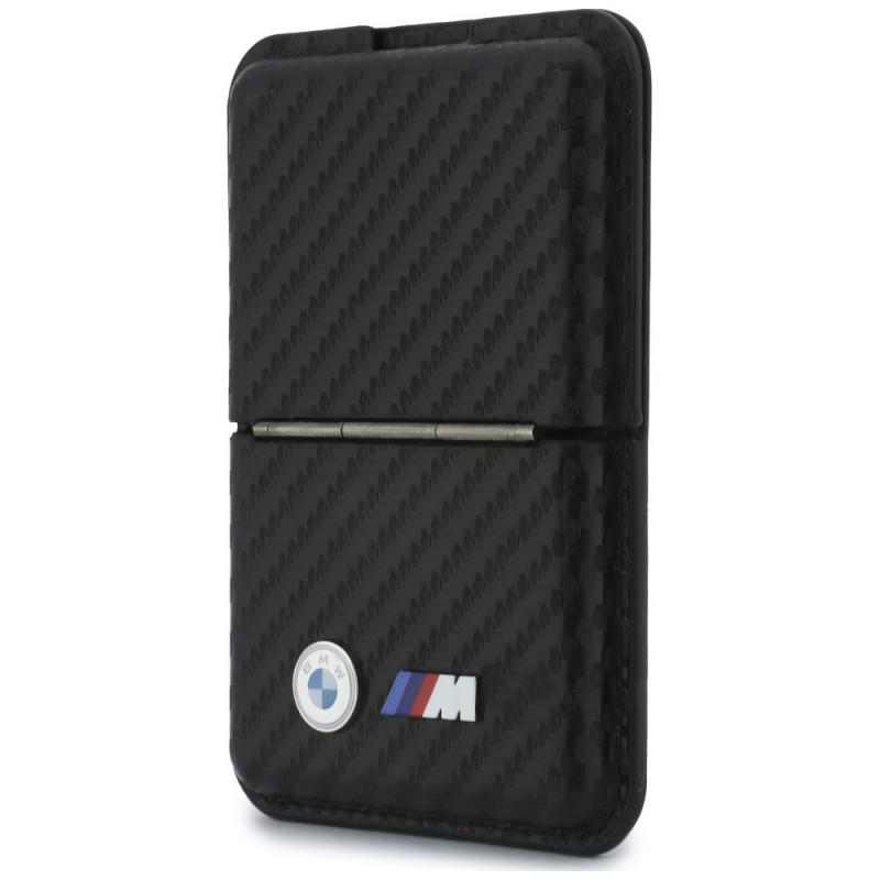 BMW M Carbon Metal Logos MagSafe peňaženka, čierna
