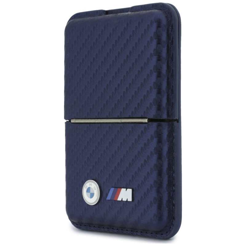 BMW M Carbon Metal Logos MagSafe peňaženka, tmavomodrá