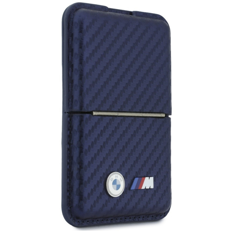 BMW M Carbon Metal Logos MagSafe peňaženka, tmavomodrá