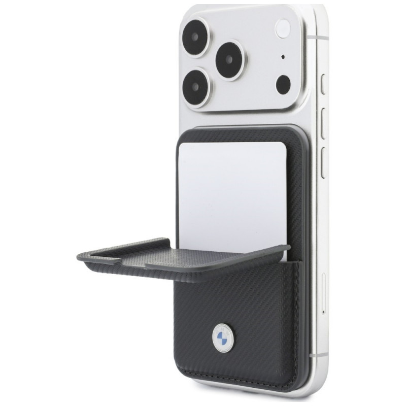 BMW Carbon Metal Logos MagSafe peňaženka, antracitová