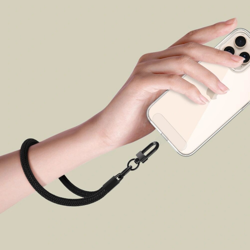 Tech-Protect C3S Rope Wrist Strap, čierna/čierna