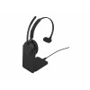 Jabra Evolve3 65 Mono Headset LINK 390a MS s nabíjacím stojanom, Bluetooth, On-Ear