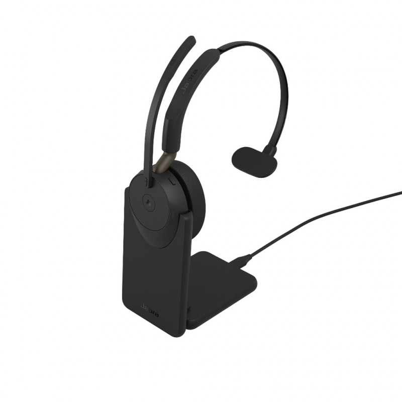 Jabra Evolve3 65 MS Mono Headset, Link 390c, nabíjací stojan, čierna (36599-899-889)