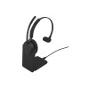 Jabra Evolve3 65 MS Mono Headset, Link 390c, nabíjací stojan, čierna (36599-899-889)
