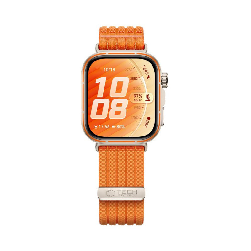 Tech-Protect Nylon remienok pre Huawei Watch Fit 3 / 4 / 4 Pro / 5 / 5 Pro, oranžový
