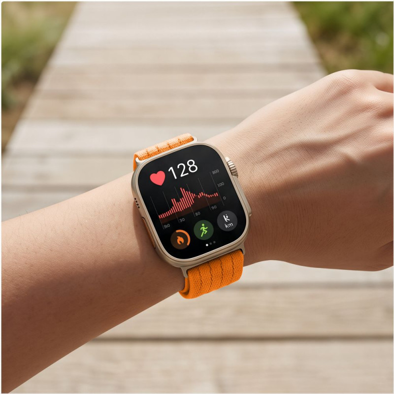 Tech-Protect Nylon remienok pre Huawei Watch Fit 3 / 4 / 4 Pro / 5 / 5 Pro, oranžový