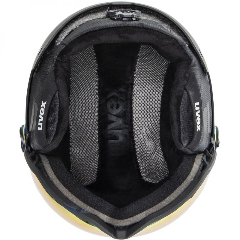 Lyžiarska prilba UVEX Wanted Visor, 58-61 cm (L), čierna