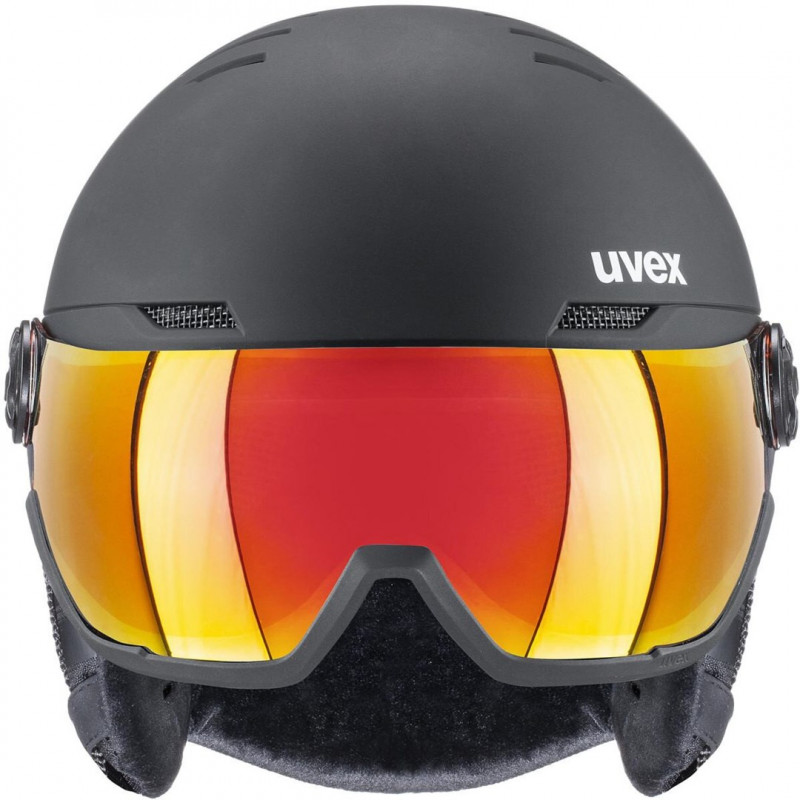 Lyžiarska prilba UVEX Wanted Visor, 58-61 cm (L), čierna
