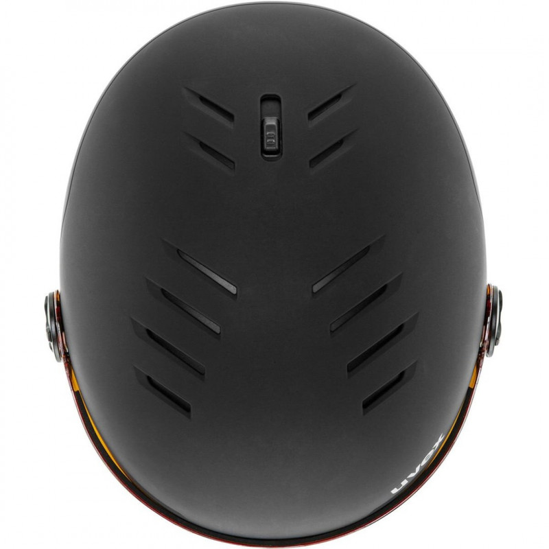 Lyžiarska prilba UVEX Wanted Visor, 58-61 cm (L), čierna