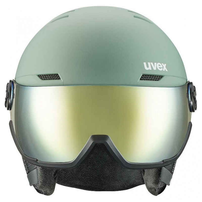 Lyžiarska prilba UVEX Wanted Visor, 58-61 cm (L), zelená