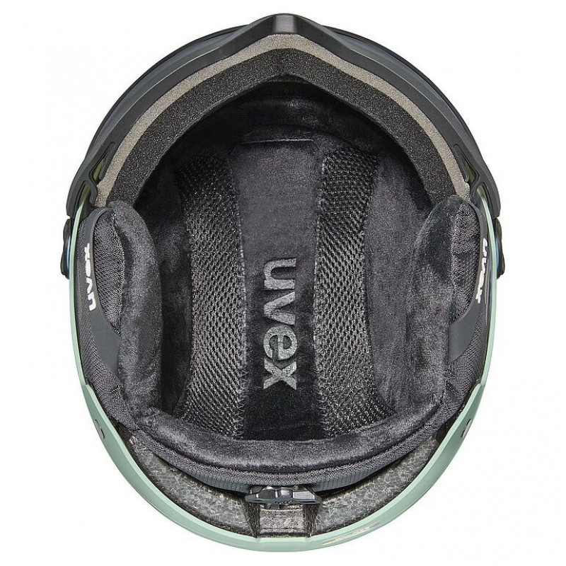 Lyžiarska prilba UVEX Wanted Visor, 58-61 cm (L), zelená