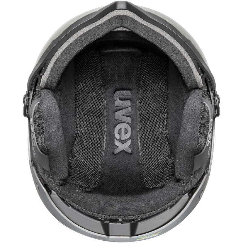 Lyžiarska prilba UVEX Wanted Visor pro V, čierna matná
