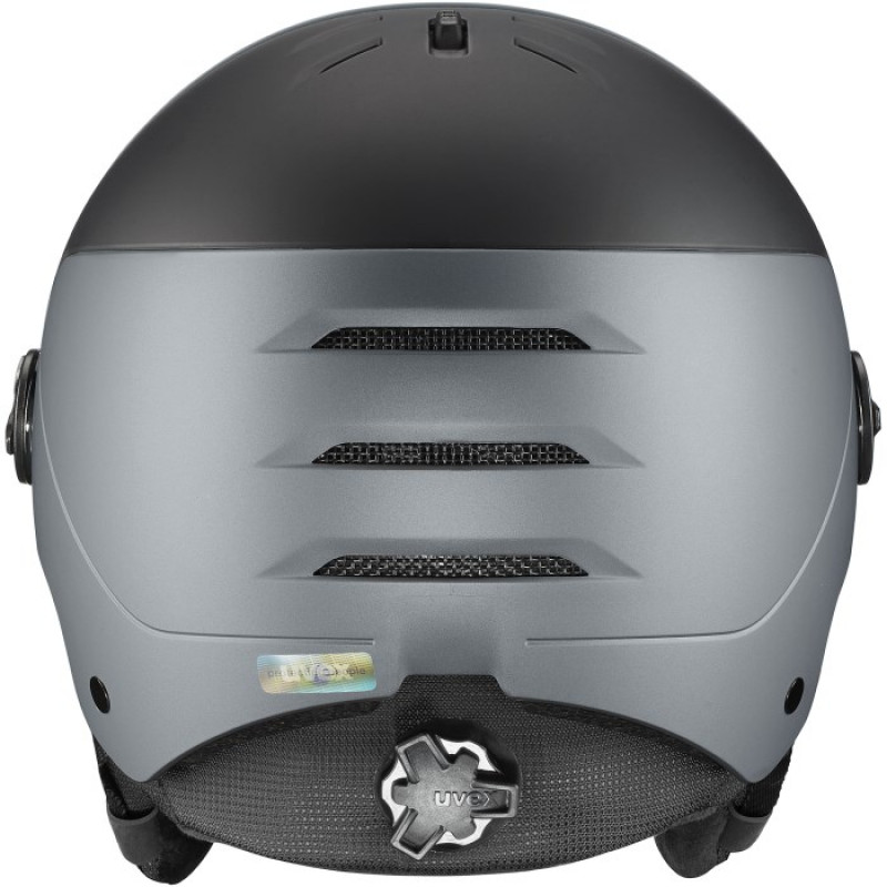 Lyžiarska prilba UVEX Wanted Visor pro V, čierna matná