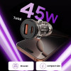 Tech-Protect CC01 2-portová autonabíjačka USB-A / USB-C, PD 45W / QC 3.0, čierna
