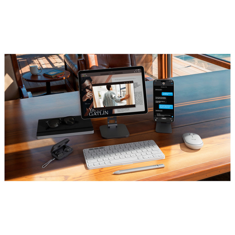 Klávesnica Logitech Keys-To-Go 2 pre iPad (920-013009), bledosivá, švajčiarske rozloženie