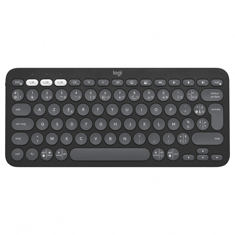 Logitech Pebble Keys 2 K380s Bluetooth klávesnica (920-011803), grafitová, francúzske rozloženie