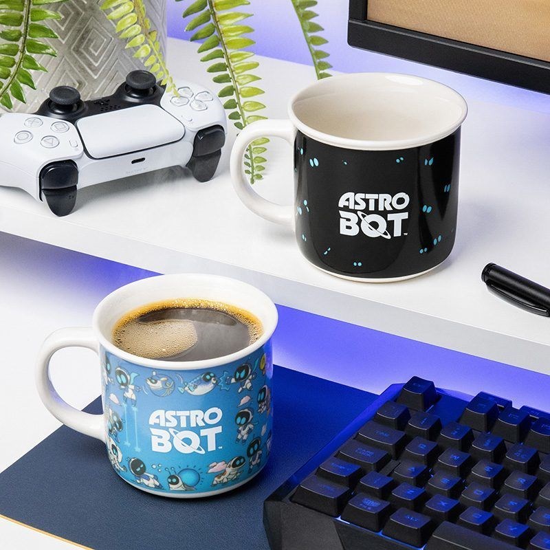 Paladone PP15505AB Astro Bot hrnček s termochromatickým efektom, modrý/biely (1 ks)