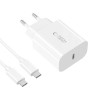 Tech-Protect NC20W 1-portová USB-C nástenná nabíjačka PD20W s káblom USB-C / USB-C, biela