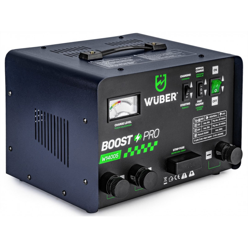 Nabíjačka autobatérií Wuber W14005 so štartovacou funkciou, 40 A, 12 V/24 V