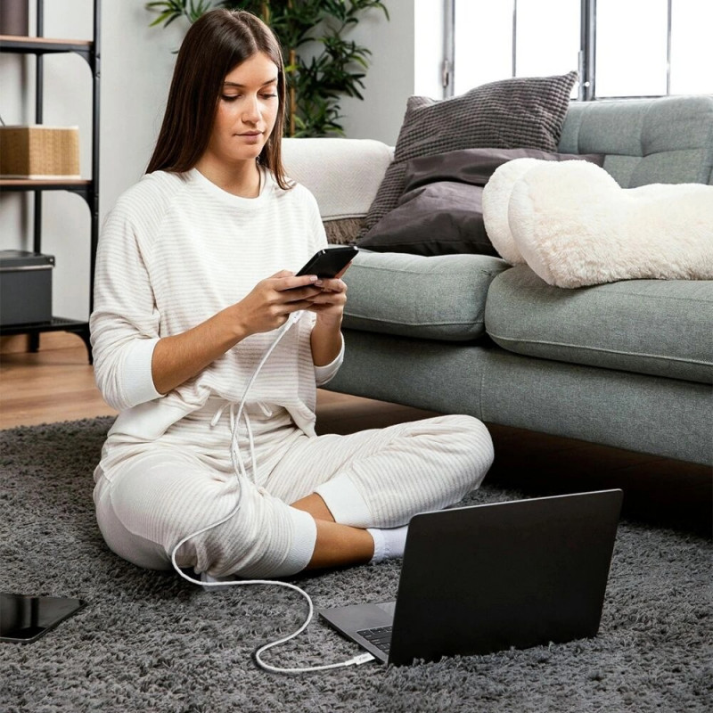 Tech-Protect Ultraboost Lite USB-C / USB-C kábel PD60W/3A 200 cm, Cool Grey