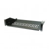 EFB Elektronik 691650TS.2A 19" 2U polica, hĺbka 300 mm, nosnosť 22 kg, RAL 9005, čierna