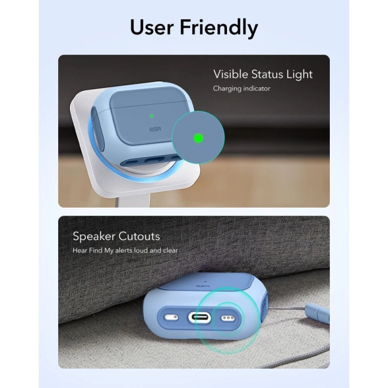 ESR Orbit HaloLock MagSafe puzdro pre Apple AirPods Pro 3, práškovo modrá