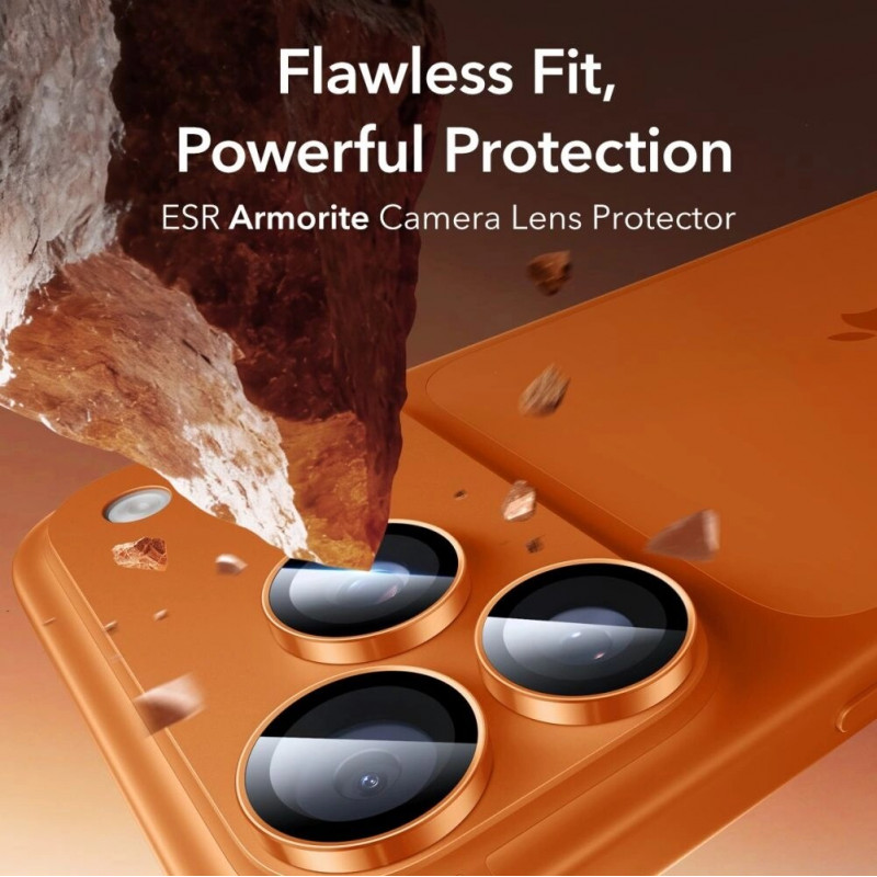 ESR Armorite Camera Protector pre Apple iPhone 14 Pro / Max / 15 Pro / Max / 16 Pro / Max / 17 Pro / Max, oranžový
