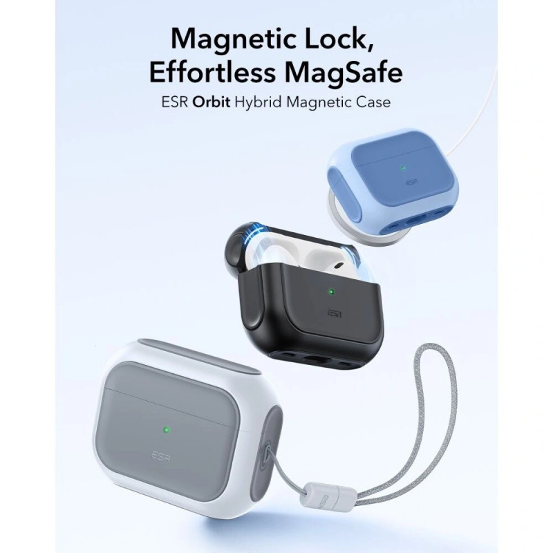 ESR Orbit HaloLock MagSafe puzdro pre Apple AirPods Pro 3, biele