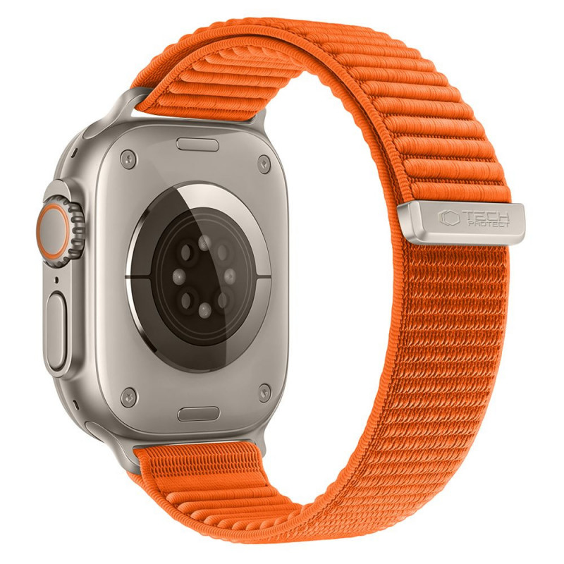 Remienok na hodinky Tech-Protect Nylonloop Apple Watch 8 / 9 / 10 / 11 / 12 / SE / Ultra 44/45/46/49 mm, oranžový