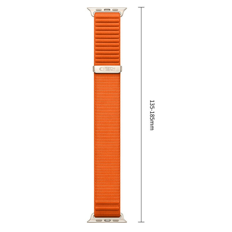 Remienok na hodinky Tech-Protect Nylonloop Apple Watch 8 / 9 / 10 / 11 / 12 / SE / Ultra 44/45/46/49 mm, oranžový