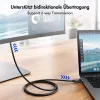 Kábel LogiLink CUA0121 USB 3.2 Gen2 Type-C, C/M na DP/M, obojsmerný, 8K/60 Hz, kovový, čierny, 3 m