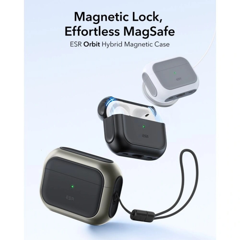 ESR Orbit HaloLock MagSafe puzdro pre Apple AirPods Pro 3, Titanium