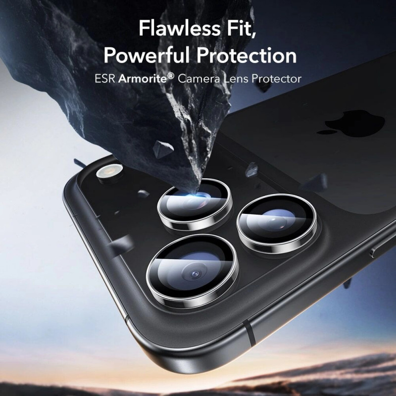 ESR Armorite ochrana fotoaparátu pre Apple iPhone 14 Pro / 14 Pro Max / 15 Pro / 15 Pro Max / 16 Pro / 16 Pro Max / 17 Pro / 17 Pro Max, číra (ESR932)