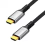 LogiLink CH0126 HDMI kábel, A/M na A/M, 8K/60 Hz, 48 Gbps, kov, nylon, čierny/sivý, 10 m