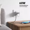 Kábel LogiLink CU0473 USB 3.2 Gen1 Type-C, A/M 90° na C/M 90°, 5 Gbps, 60W, kovový, strieborno-čierny, 2 m