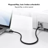Kábel Logilink CU0107 USB 2.0, USB-A/M na USB-B/M, 480 Mbps, nylon, kov, čierny/strieborný, 2 m
