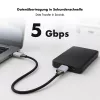 Kábel Logilink CU0198 USB 3.2 Gen1 Type-C, C/M na Micro-USB/M, 5 Gbps, nylon, kov, čierno-strieborný, 1 m