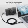 Kábel Logilink CU0198 USB 3.2 Gen1 Type-C, C/M na Micro-USB/M, 5 Gbps, nylon, kov, čierno-strieborný, 1 m